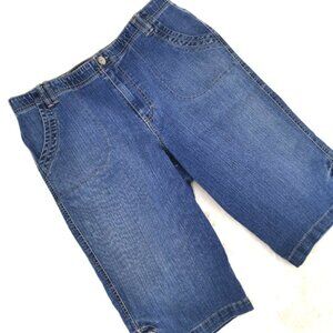 Gloria Vanderbilt Women's Blue Capris High Rise